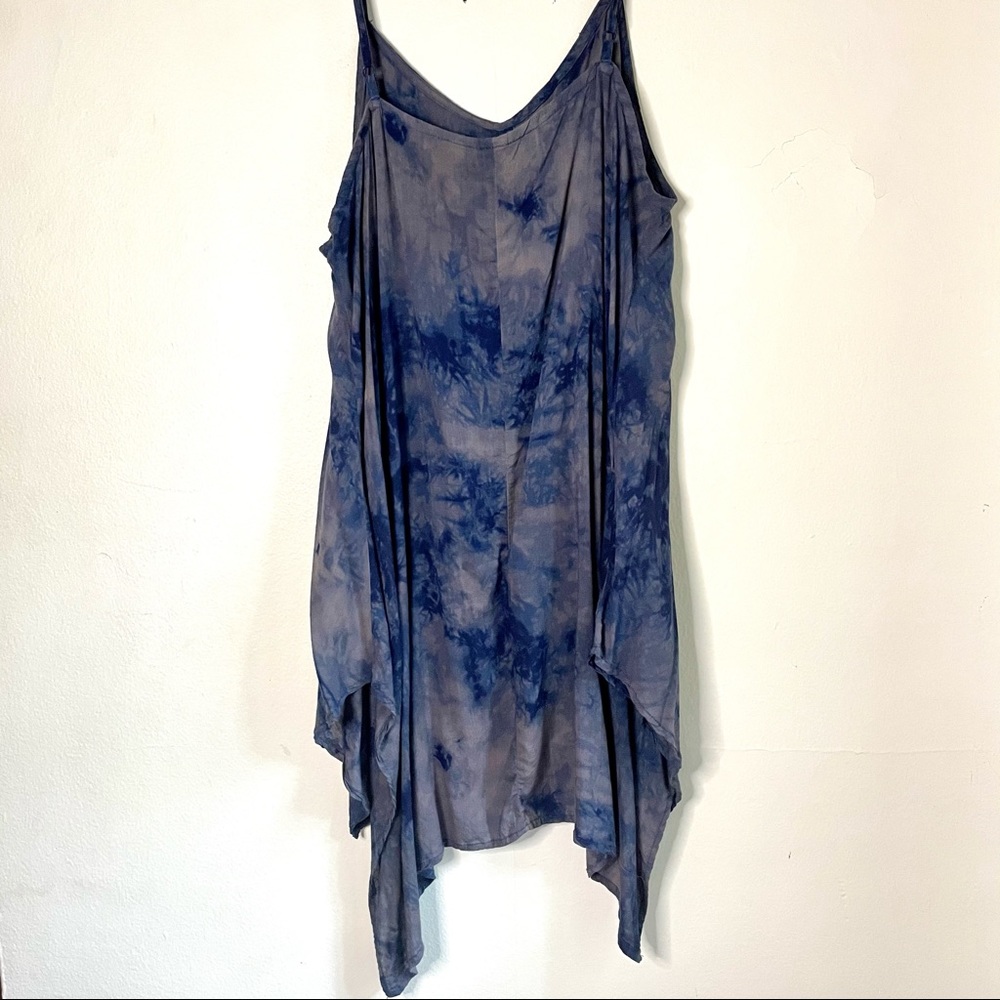OOAK high low tie dye gypsy people slip free dress - Picture 3 of 5